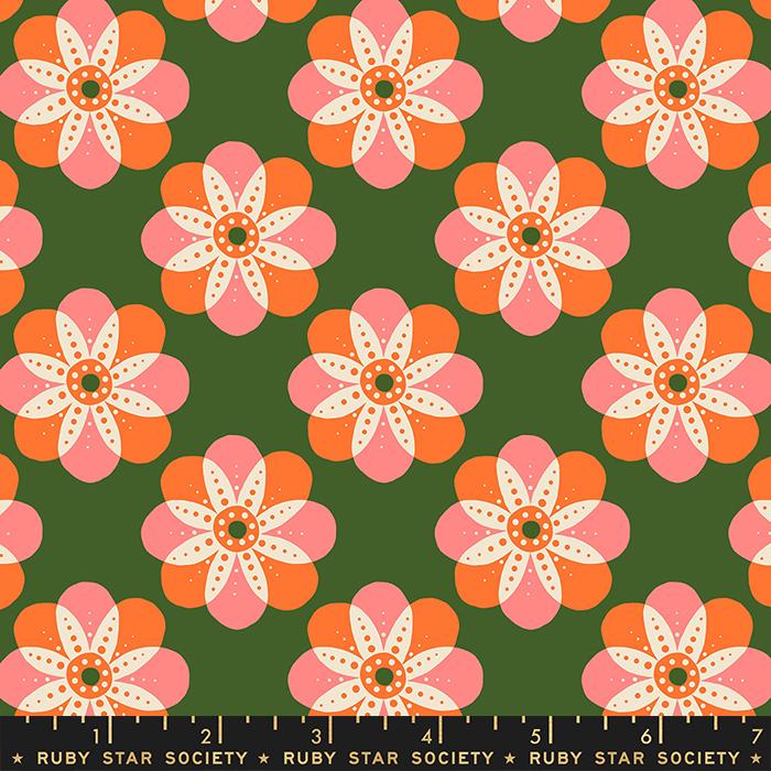 Floradora Cherry Blossom Geometric Flower Mandala Sarah Green Jen Hewett of Ruby Star Moda Cotton Fabric