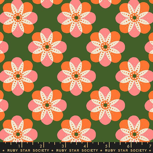 Floradora Cherry Blossom Geometric Flower Mandala Sarah Green Jen Hewett of Ruby Star Moda Cotton Fabric