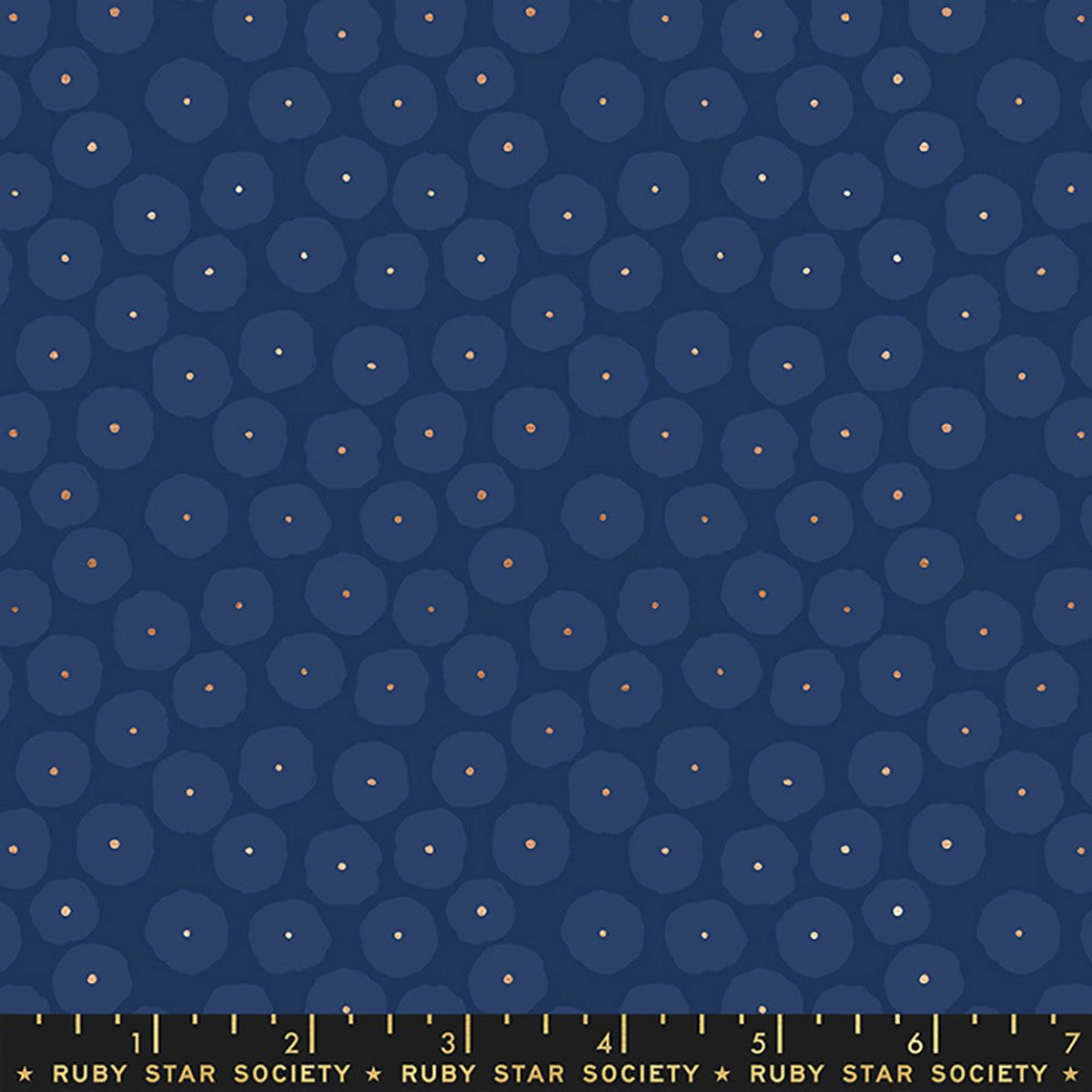 Floradora Disco Dots Navy Blue Metallic Jen Hewett of Ruby Star Society Moda Cotton Fabric