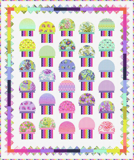 Floral Reef Jellyfishing Quilt - FREE PATTERN