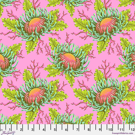 Floral Reef Friends & Anemones Coralline by Tula Pink Free Spirit Cotton Fabric FS-PWTP265.CORALLINE