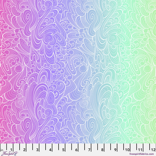 Floral Reef Riptide Deep Dive Tula Pink Free Spirit Cotton Fabric FS-PWTP270.DEEPDIVE