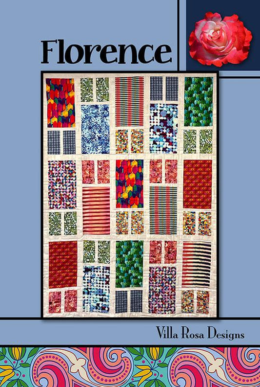 Florence 60''x80'' Quilt Pattern Pat Fryer Villa Rosa Designs VRD-RC236