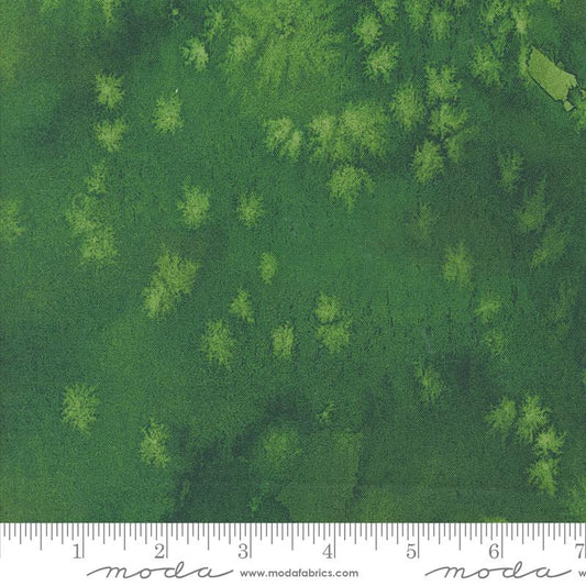 Floribunda Flow Basic Watercolor Herb Dark Green Create Joy Project Moda Cotton Fabric