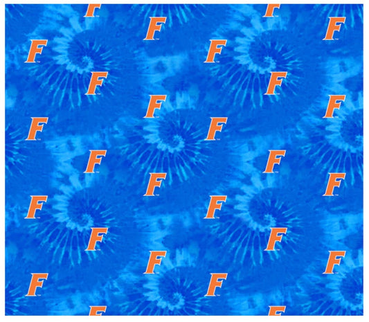 Florida Gators NCAA College Tie Dye Sykel Cotton Fabric