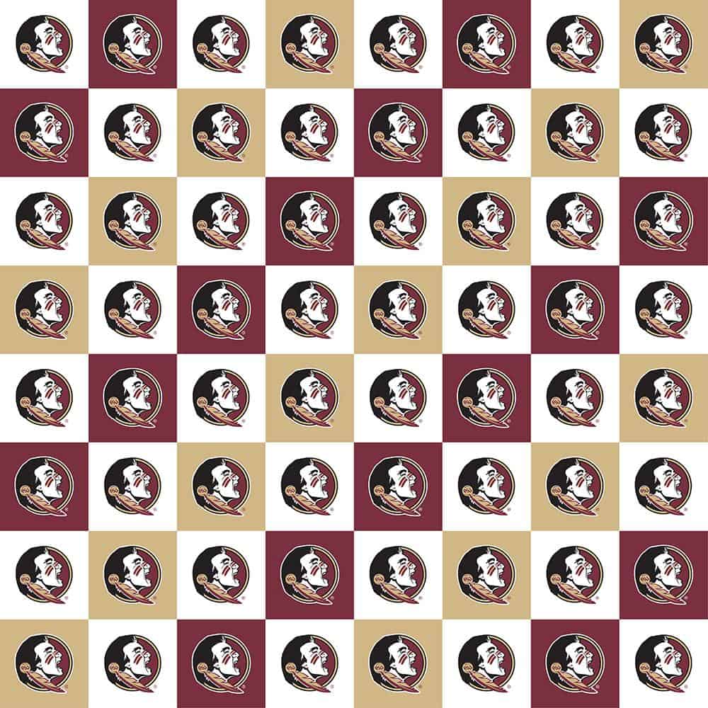 Florida State Seminoles NCAA Collegiate Check Sykel Cotton Quilting