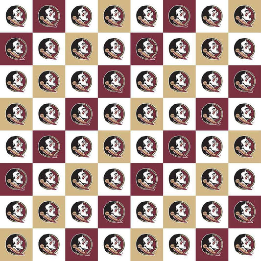 Florida State Seminoles NCAA Collegiate Check Sykel Cotton Quilting