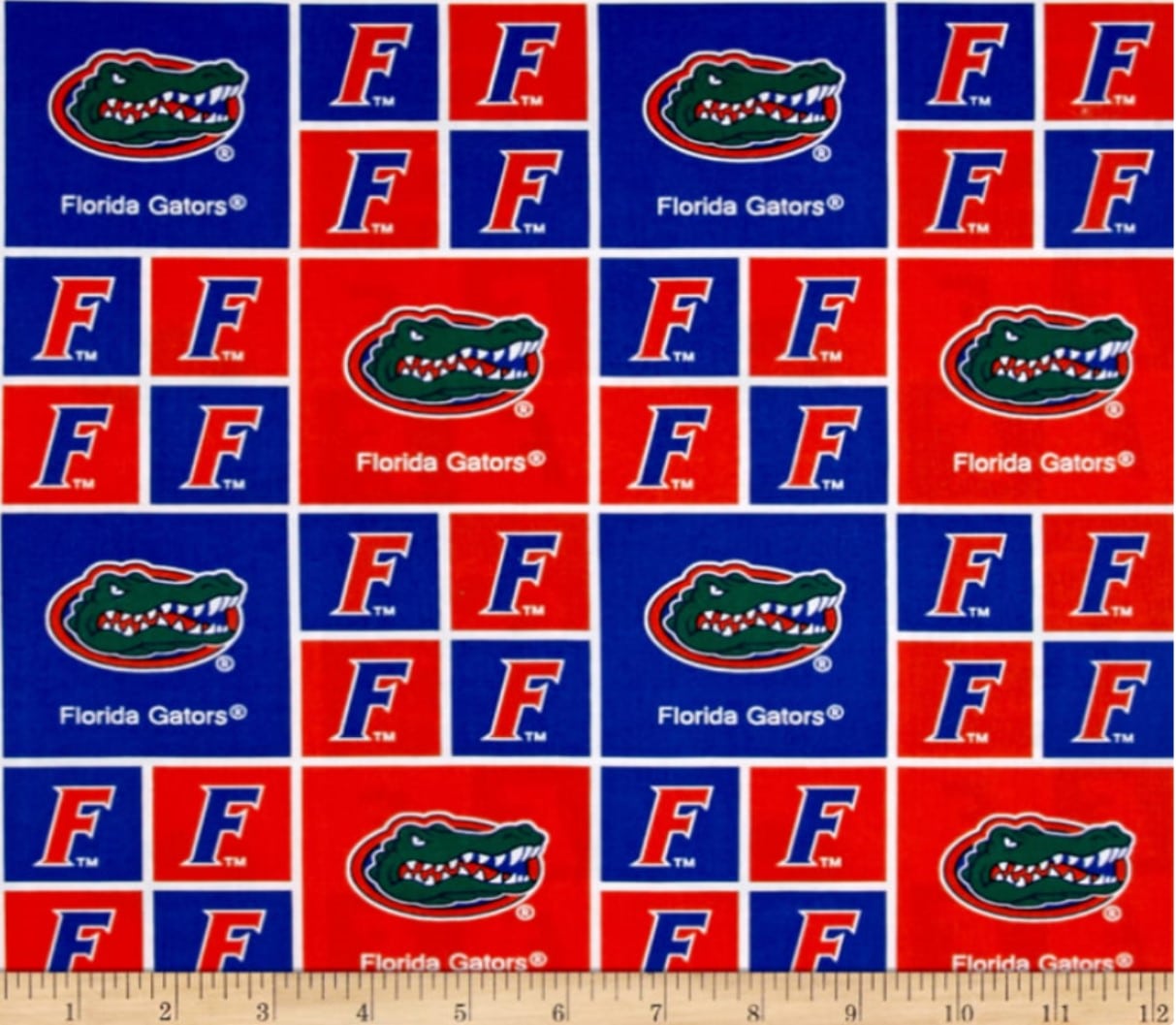 Florida Gators NCAA College Box Sykel Cotton Fabric