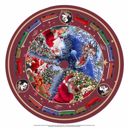 Florida State Seminoles NCAA College Felt Christmas Tree Skirt 46"x46" Round Sykel Enterprises FSU-1147