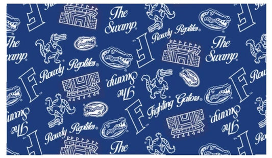 Florida Gators NCAA College Mini Stadium Logo Sykel Enterprises Cotton Fabric FL-1389