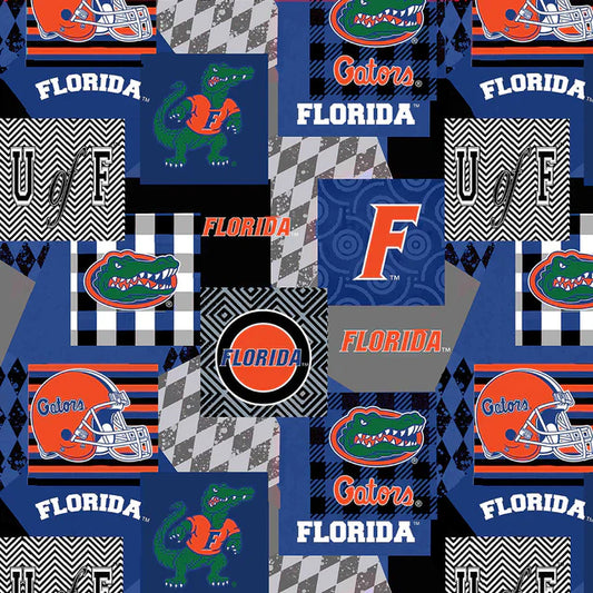 Florida Gators NCAA College Collegiate Minky Geo Sykel Enterprises Polyester Fabric SYK-FL-1367