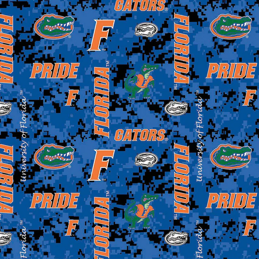 Florida Gators NCAA College Digital Camo Sykel Enterprises Polyester Fleece Fabric FL-1122