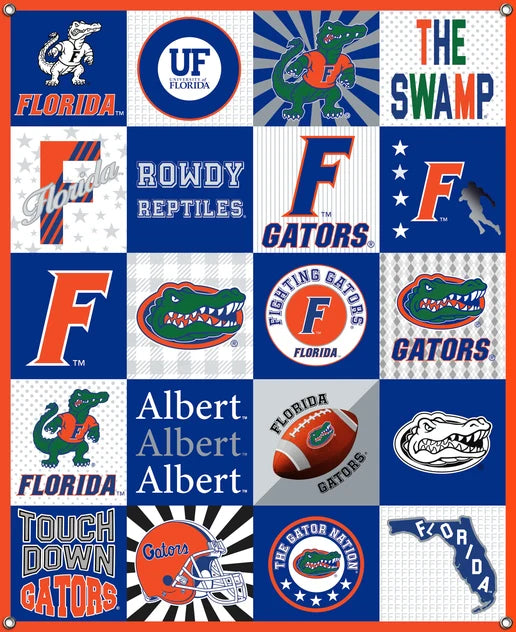 Florida Gators NCAA College Shirt Spirit Banner 58x47 inches Sykel Enterprises 4 Grommets Polyester Fabric FL-5003