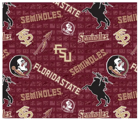 Florida State Seminoles NCAA College JERSEY KNIT Sykel Enterprises Polyester Spandex Fabric FSU-1401