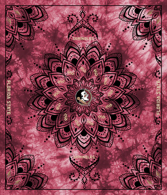 Florida State Seminoles NCAA College Collegiate Tapestry Panel 48"x56" Sykel Enterprises Polyester Minky FSU-1360
