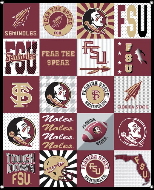Florida State Seminoles NCAA College Shirt Spirit Banner 58x47 inches Sykel Enterprises 4 Grommets Polyester Fabric FSU-5003