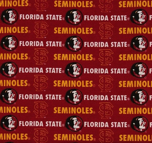 Florida State Seminoles NCAA College Sykel Cotton Twill  Fabric