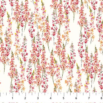 Flourish Cone Flowers Cream Hina Mirza Figo Northcott Fabrics Cotton Fabric NC-91172-11
