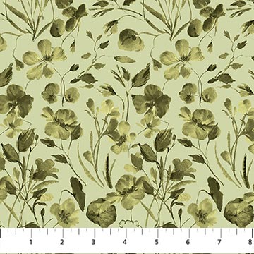 Flourish Vines Green Hina Mirza Figo Northcott Fabrics Cotton Fabric NC-91174-71
