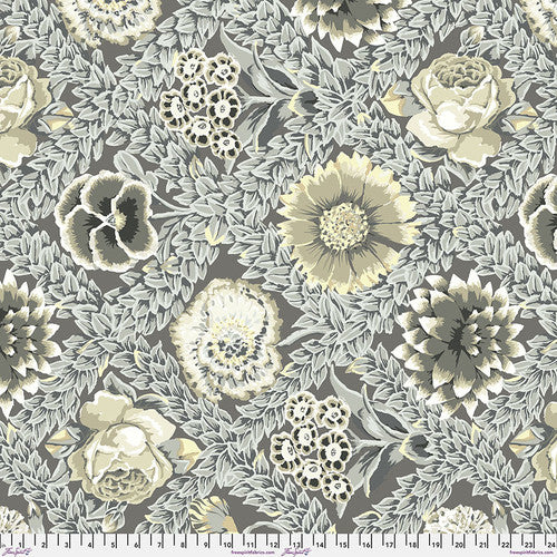 Flower Lattice Grey Philip Jacobs Vintage Kaffe Fassett Collective Free Spirit Cotton Fabric