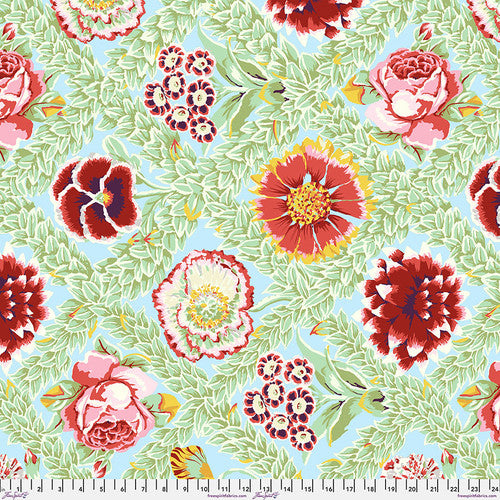 Flower Lattice Summer Green Philip Jacobs Vintage Kaffe Fassett Collective Free Spirit Cotton Fabric