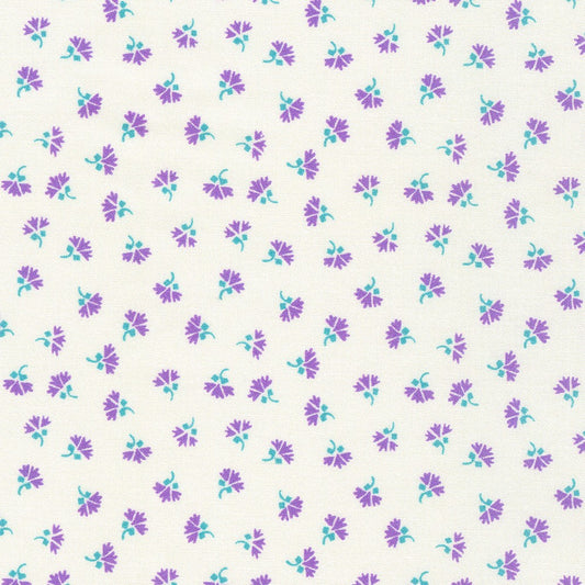 Flowerhouse Little Blossoms Tossed Bouquets Purple Debbie Beaves Robert Kaufman Cotton Fabric