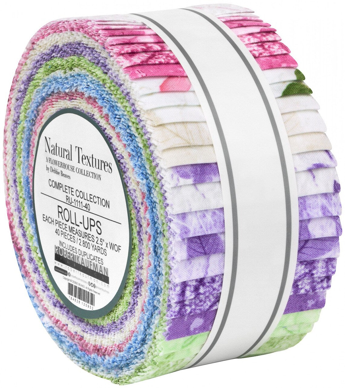 Flowerhouse Natural Textures 2.5" Strips Roll Up Debbie Beaves Robert Kaufman Cotton Fabric