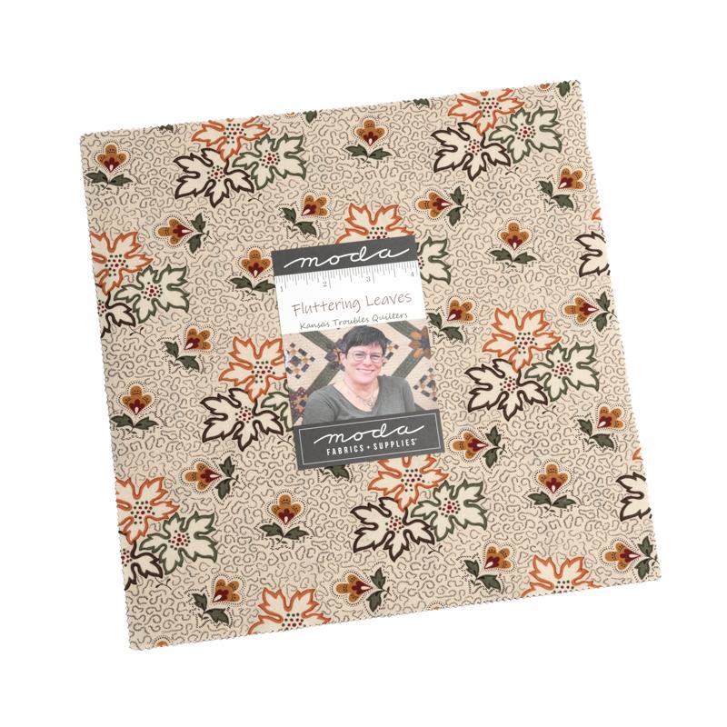 Fluttering Leaves 10" Squares Layer Cake Kansas Troubles Quilters Moda Cotton Fabric MD-9730LC