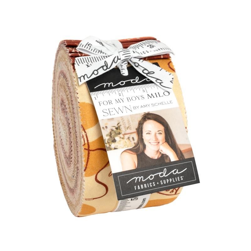 For My Boys Milo 2.5" Jelly Roll 40pcs Sewn by Amy Schelle Moda Cotton Fabric MD-25170JR