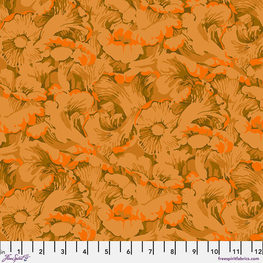 Forage Chanterelle Ochre Martha Negley Free Spirit Cotton Fabric FS-PWMN074.OCHRE
