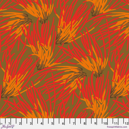 Forage Fungi Olive Martha Negley Free Spirit Cotton Fabric FS-PWMN072.OLIVE