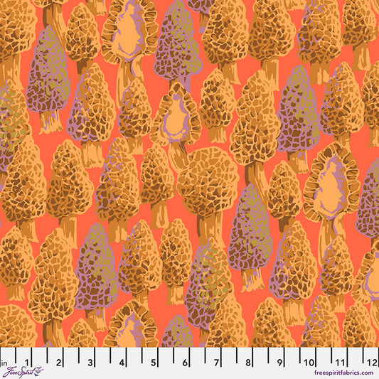 Forage Morel Coral Martha Negley Free Spirit Cotton Fabric FS-PWMN073.CORAL