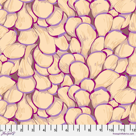 Forage Oyster Mushroom Light Martha Negley Free Spirit Cotton Fabric FS-PWMN068.LIGHT