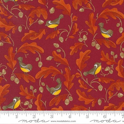 Forest Frolic Birds and Acorns Cinnamon Red Robin Pickens Moda Cotton ...