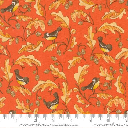 Forest Frolic Birds and Acorns Orchard Orange Robin Pickens Moda Cotton Fabric