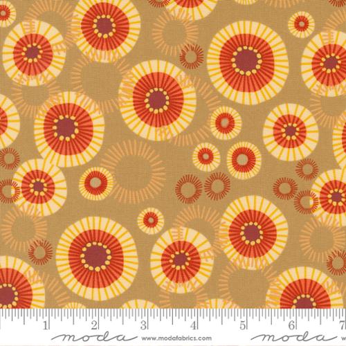 Forest Frolic Mod Indian Blanket Dots Caramel Brown Robin Pickens Moda Cotton Fabric