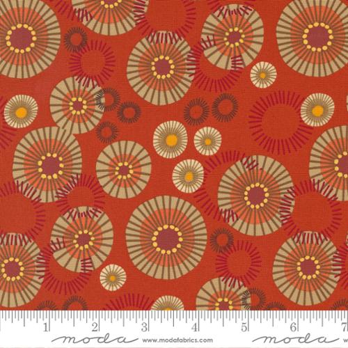 Forest Frolic Mod Indian Blanket Dots Copper Orange Robin Pickens Moda Cotton Fabric