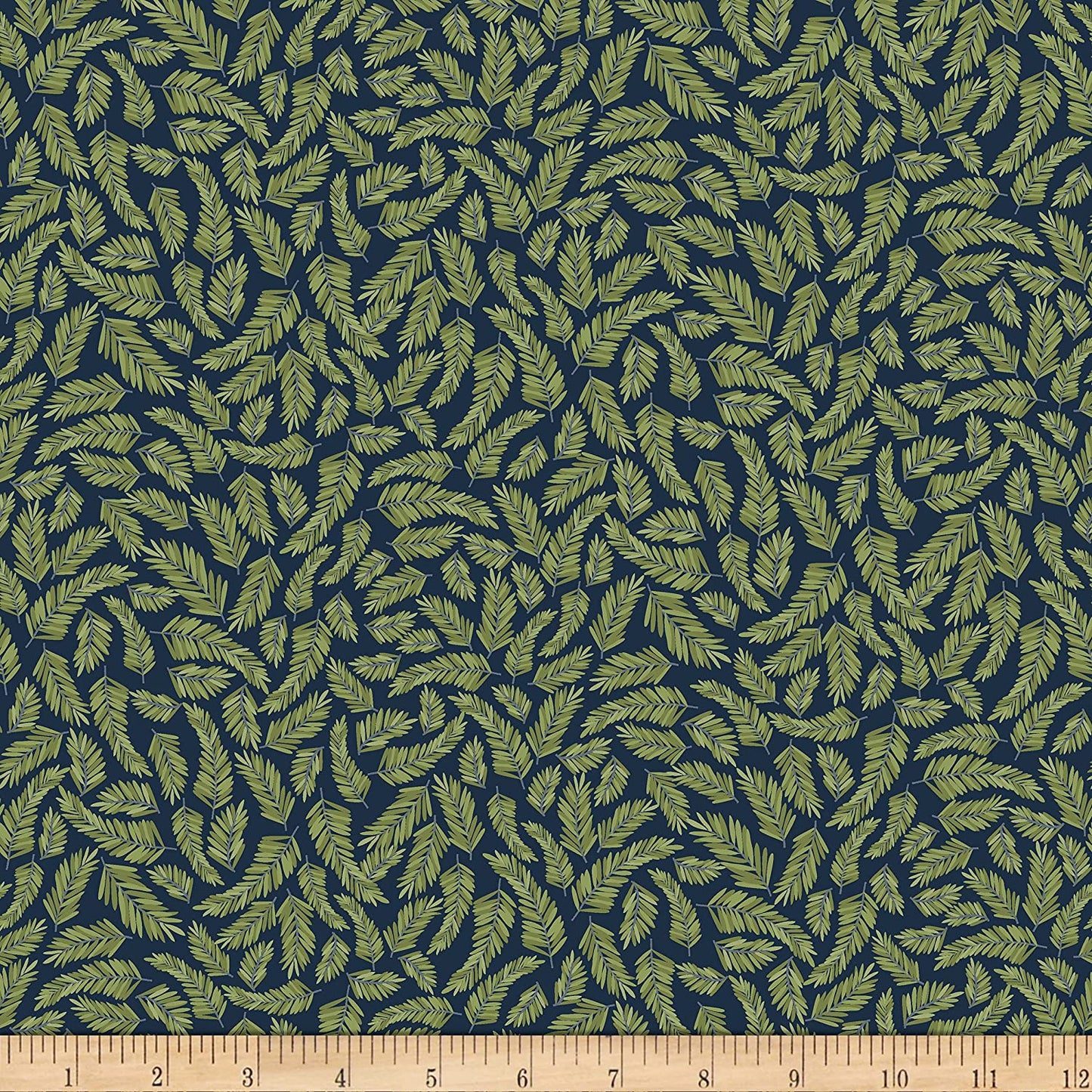 Forest Palm Trees Navy Little Bit of Magic Fleur Timeless Treasures Cotton Fabric