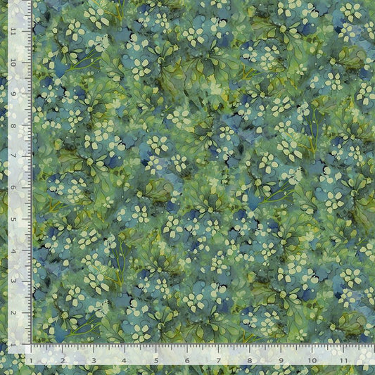 Forest Whisper Tonal Floral Green Timeless Treasures Cotton Fabric TT-FLEUR-CD3687-GREEN