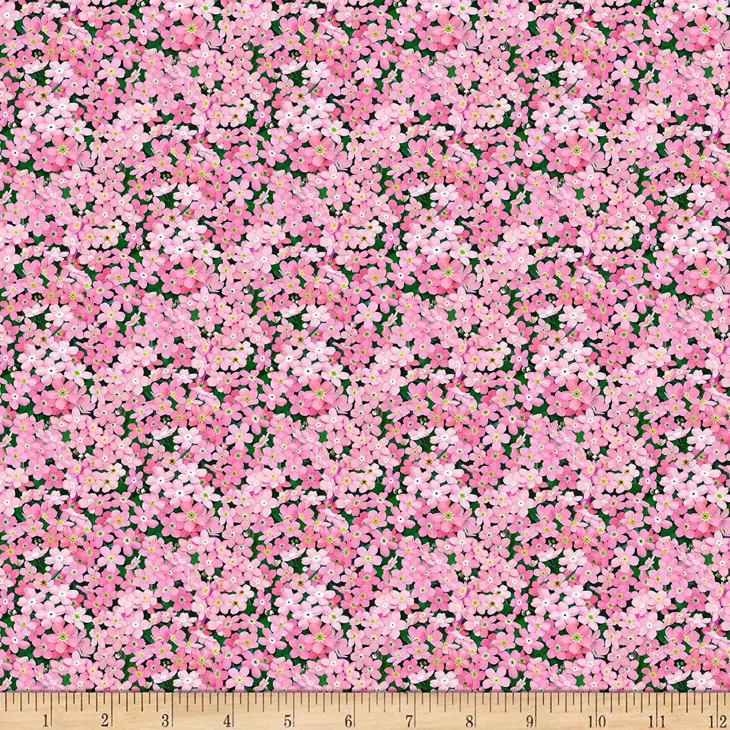 Landscape Medley Forget me not pink Elizabeth's Studio Cotton Fabric