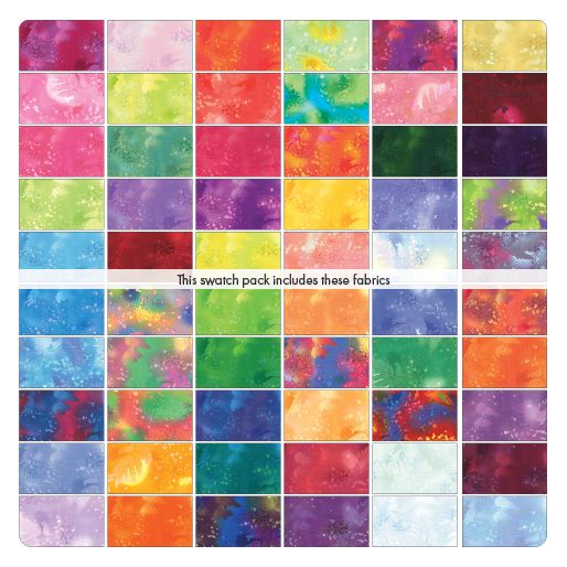 Fossil Fern Bright Fat Quarter Box 18”x21” Precuts 80pcs Benartex Cotton Fabric