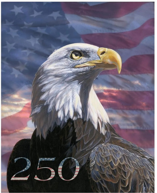 Four Seasons America 250 Years USA 250 Eagle 2 Panel 35.5" David Textiles Cotton Fabric DT-WW-3370-5C-1