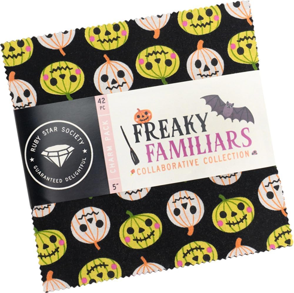 Freaky Familiars 5" Squares Charm Pack 42pcs Ruby Star Society Moda Cotton Fabric MD-RS5190PP