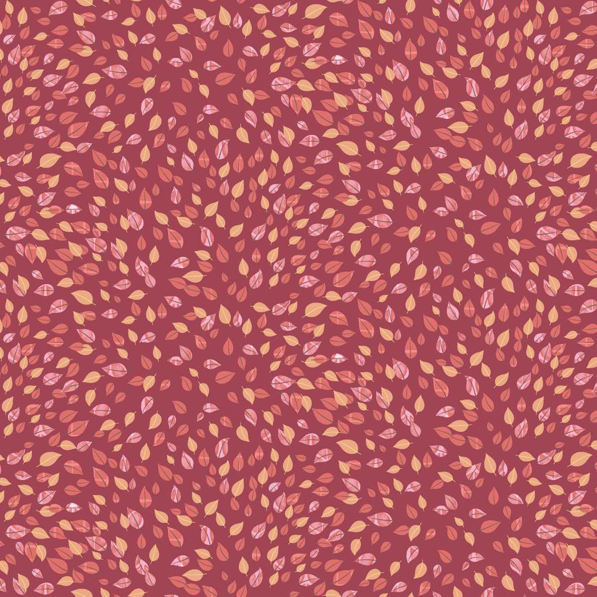 Free Falling Swirling Leaves Auburn Burgundy Red Funny Girl Studio E Cotton Fabric SE-9021-33
