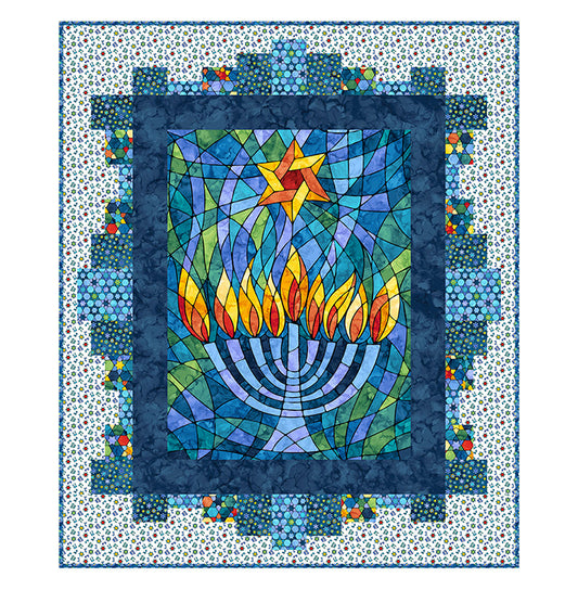 Free Pattern - Hanukkah Lights Quilt Pattern Northcott Studio Northcott Fabrics