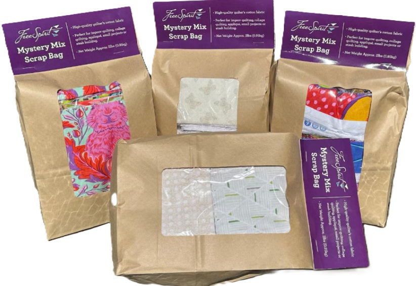 Free Spirit Artists Mystery Scrap Bag 2 lbs Cotton Fabric FS-BAG12FS.SCRAP