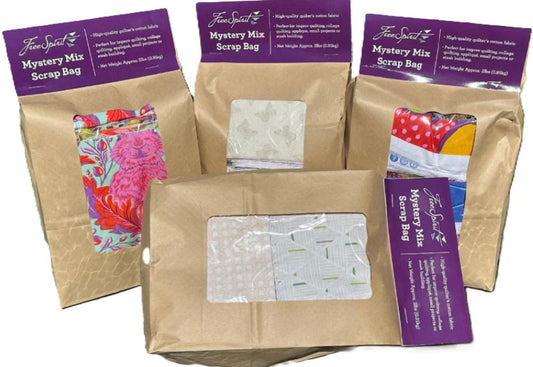 Free Spirit Artists Mystery Scrap Bag 2 lbs Cotton Fabric FS-BAG12FS.SCRAP