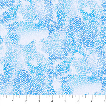 Freestyle Snowballs Blue Dawn Gerety Northcott Cotton Fabric