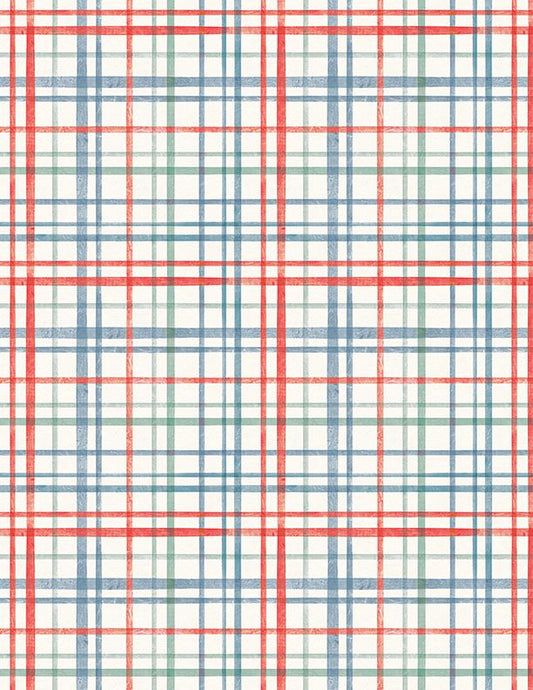 Fresh & Sweet Plaid Cream Janelle Penner Wilmington Prints Cotton Fabric