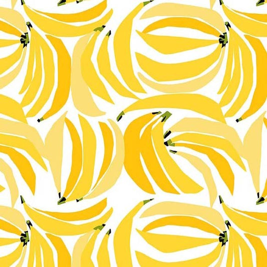 Fresh Fruit Bananas Yellow Jane Dixon Michael Miller Cotton Fabric MM-DC11180-YELL-D